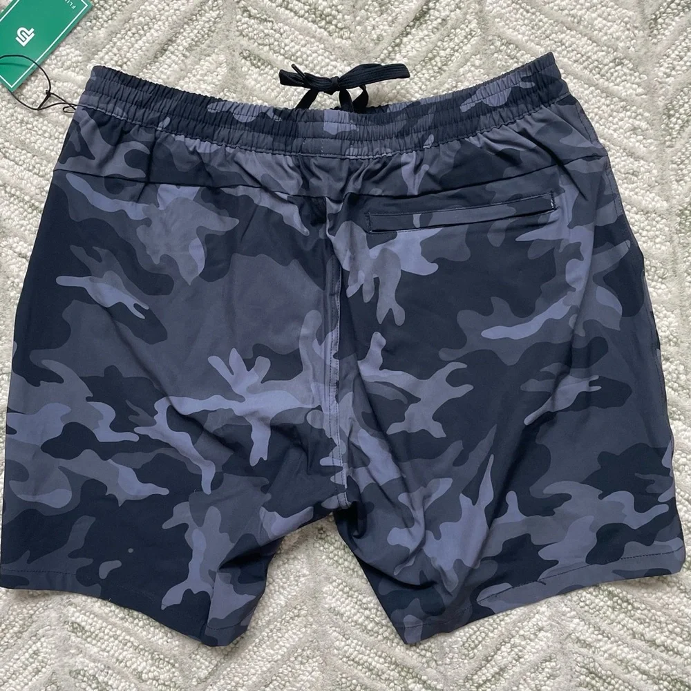 NWT Flint Park Tennis Pickleball Men's Advantage Short Lined Black Camo Pockets - Picture 8 of 12